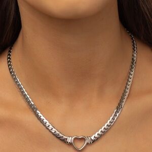 Open Heart Choker Necklace
